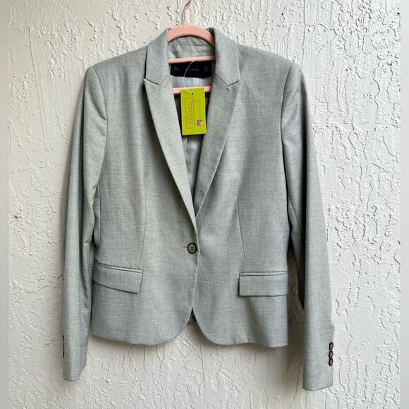 Zara gray plaid blazer large - Picture 1 of 6